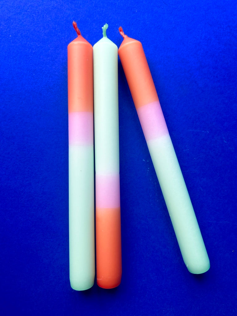 FISHERMAN'S FRIEND Dip Dye Dinner Candles Trio
