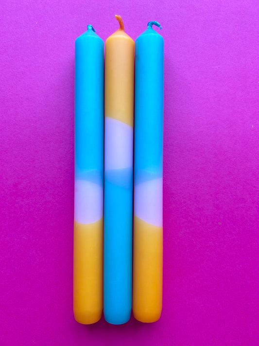 SPACE JAM Dip Dye Dinner Candles Trio