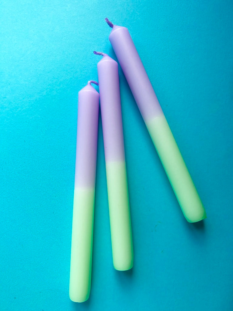 PASTEL PERFECT Dip Dye Dinner Candles Trio