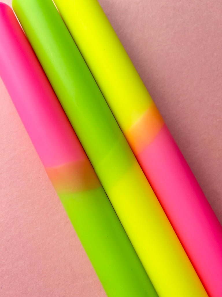 NEON SUGAR- Dip Dye Dinner Candle Trio