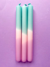 Load image into Gallery viewer, BLISSFUL BLOSSOMS Dip Dye Dinner Candles Trio
