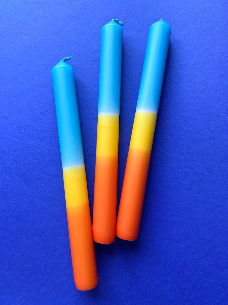 CONEY ISLAND Dip Dye Dinner Candle Trio