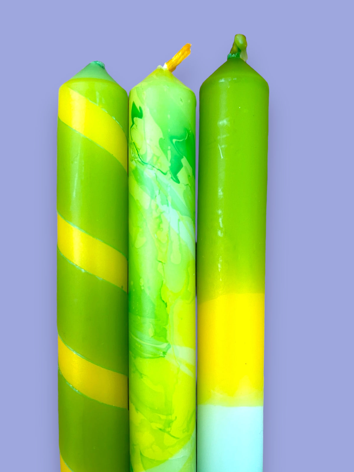 ZEZTY GROVE Dip Dye Dinner Candles Trio