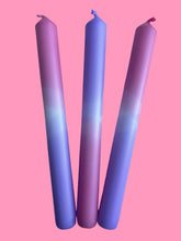 Load image into Gallery viewer, PINK PETALS Dip Dye Dinner Candles Trio

