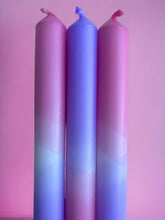 Load image into Gallery viewer, PINK PETALS Dip Dye Dinner Candles Trio
