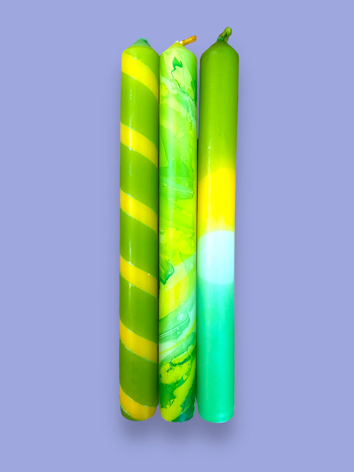 ZEZTY GROVE Dip Dye Dinner Candles Trio