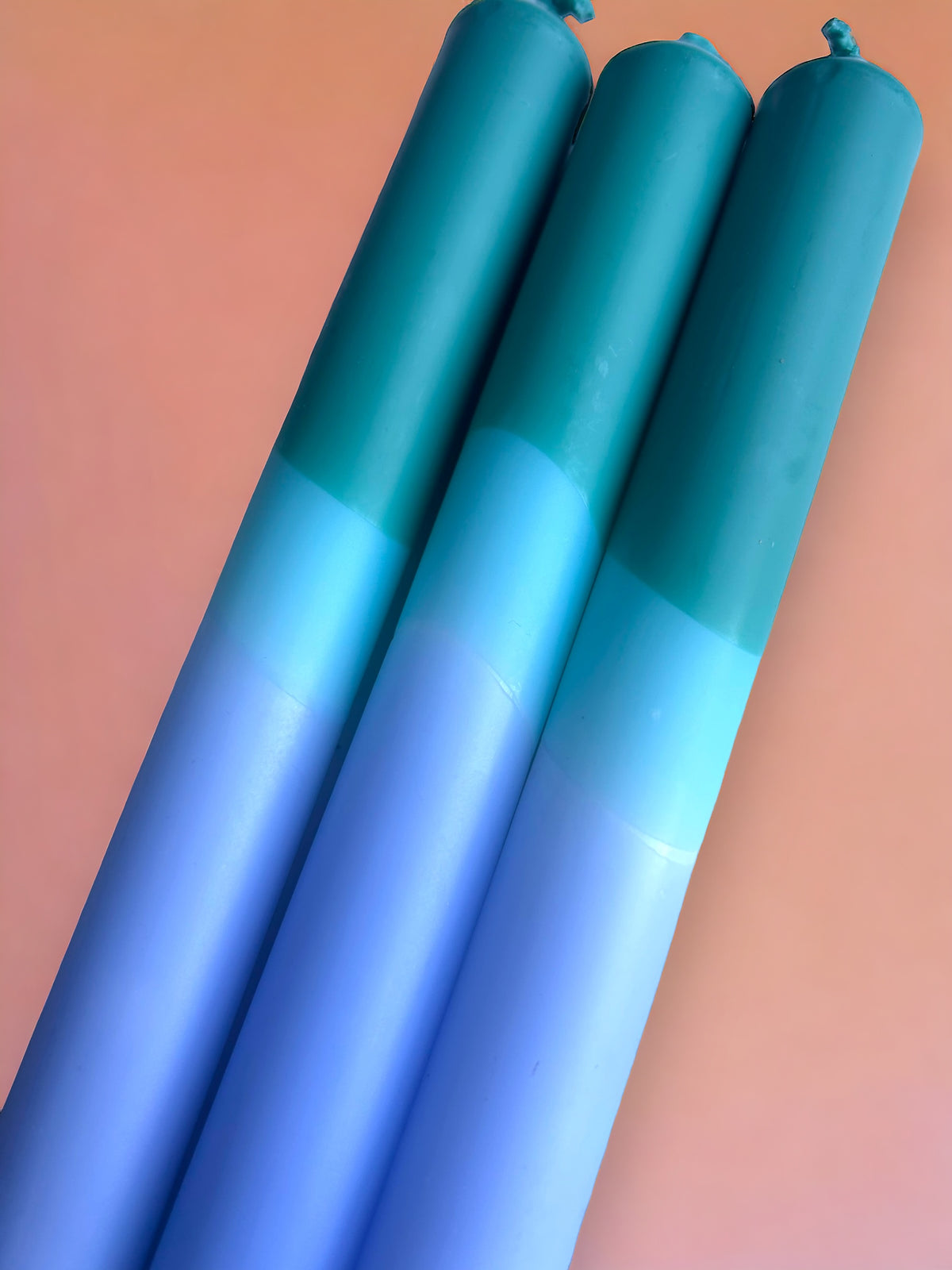 SAGE SERENITY Dip Dye Dinner Candles Trio