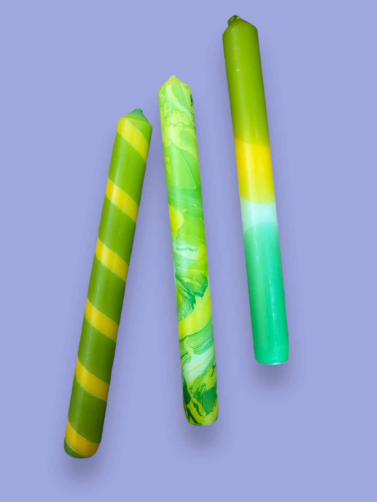 ZEZTY GROVE Dip Dye Dinner Candles Trio