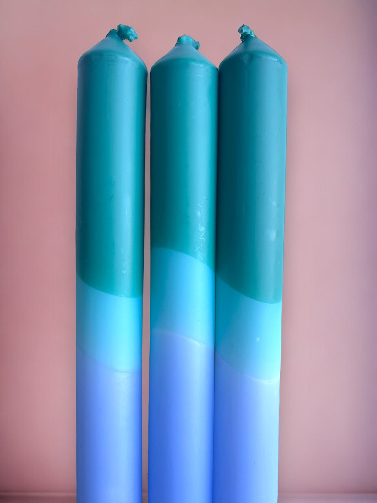 SAGE SERENITY Dip Dye Dinner Candles Trio