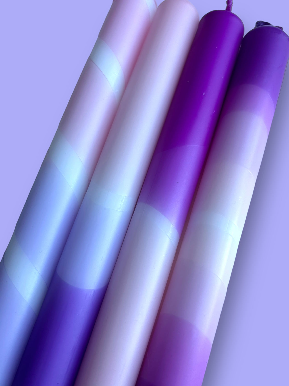 LILAC LOVE Dip Dye Dinner Candle set of 4