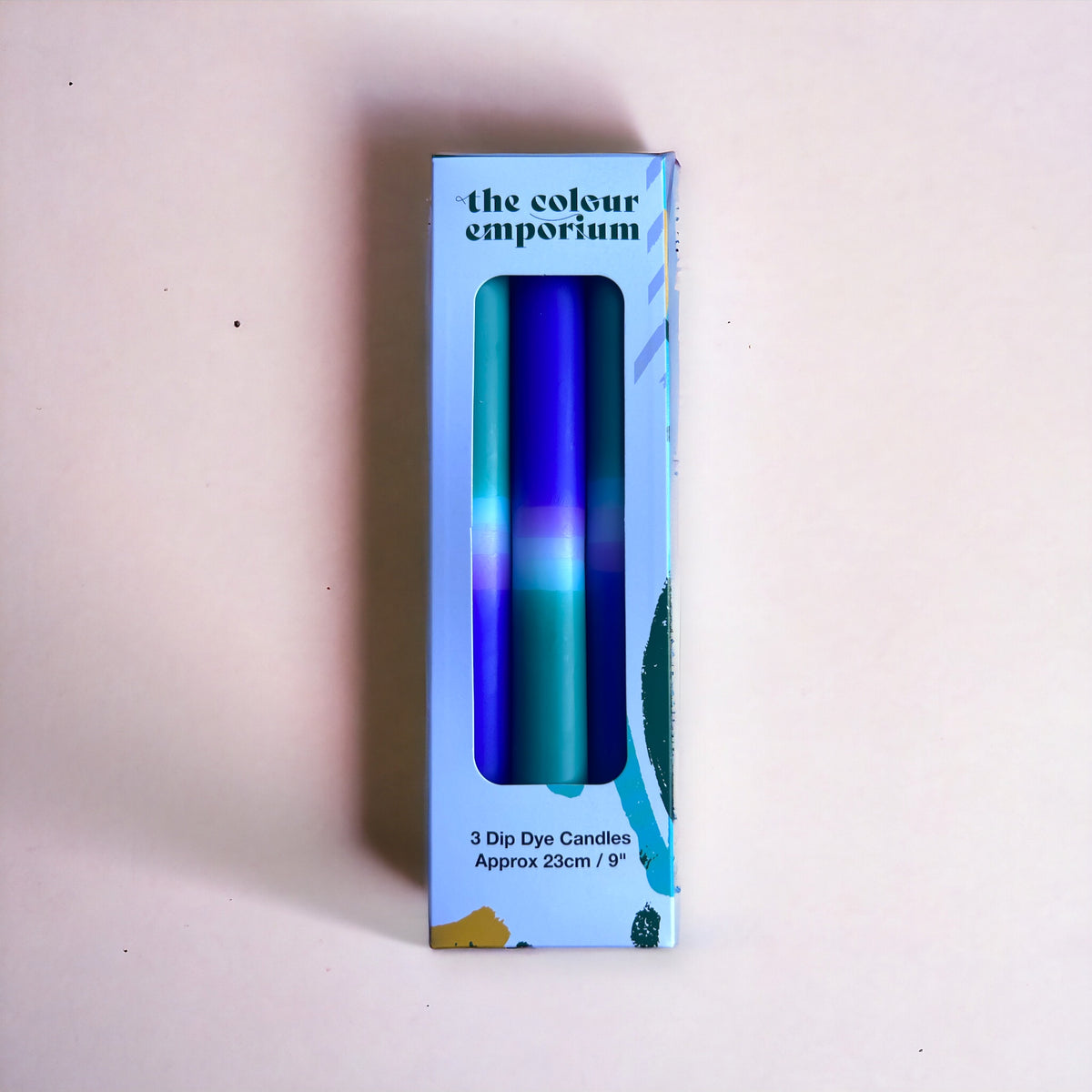 MYSTIC VIOLET Dip Dye Dinner Candle Trio