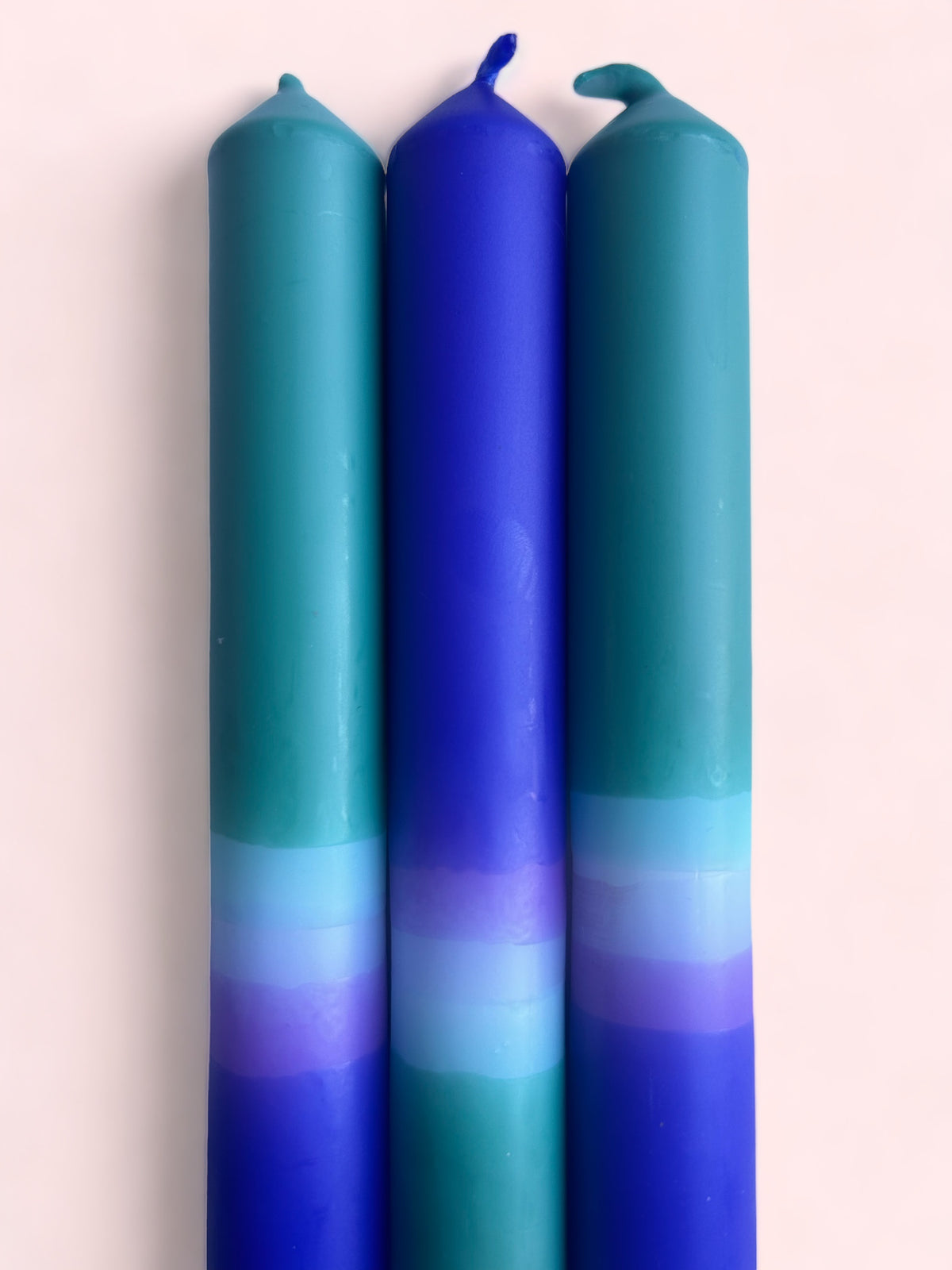 MYSTIC VIOLET Dip Dye Dinner Candle Trio