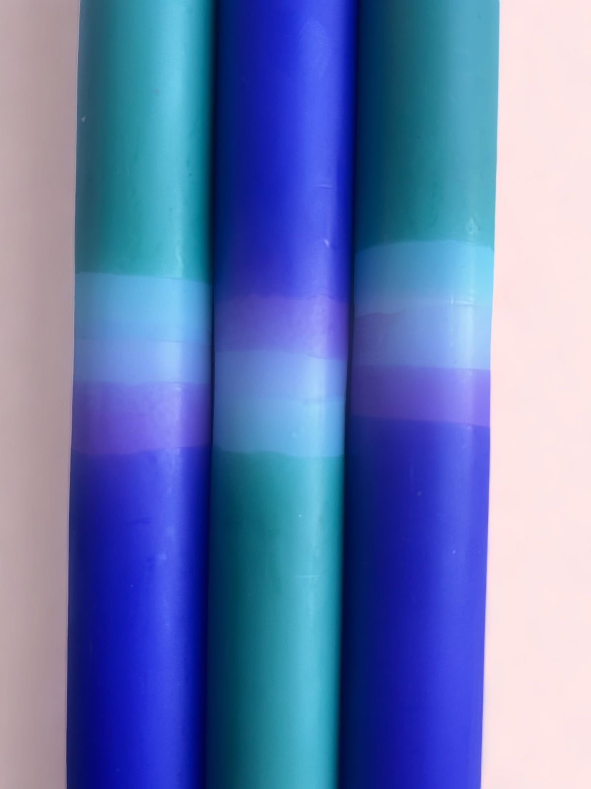MYSTIC VIOLET Dip Dye Dinner Candle Trio