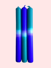 Load image into Gallery viewer, MYSTIC VIOLET Dip Dye Dinner Candle Trio
