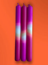 Load image into Gallery viewer, PINK INFERNO Dip Dye Dinner Candle Trio
