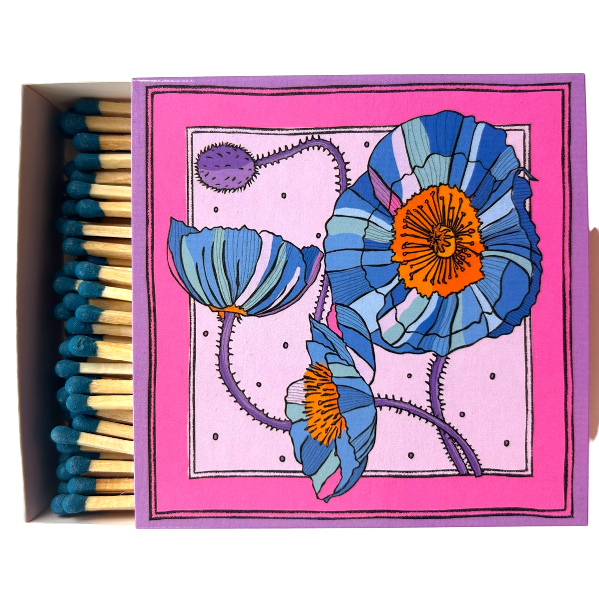 Blue Poppies Matchbox