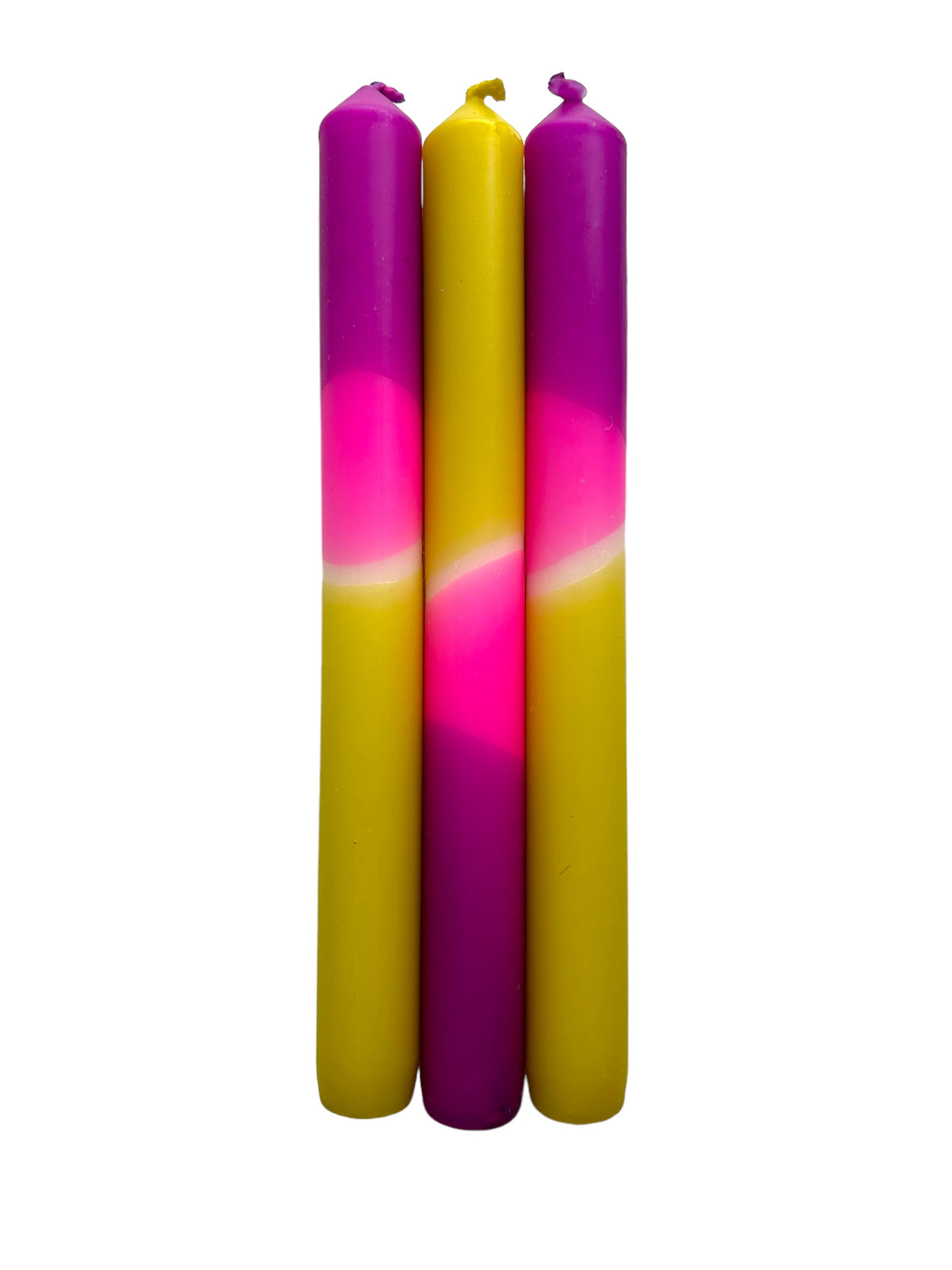 MAGENTA MIRAGE - Dip Dye Dinner Candle Trio
