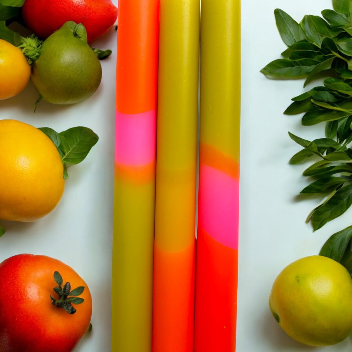 SEVENTIES HEAVEN - Dip Dye Dinner Candle Trio