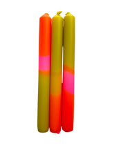 Load image into Gallery viewer, SEVENTIES HEAVEN - Dip Dye Dinner Candle Trio
