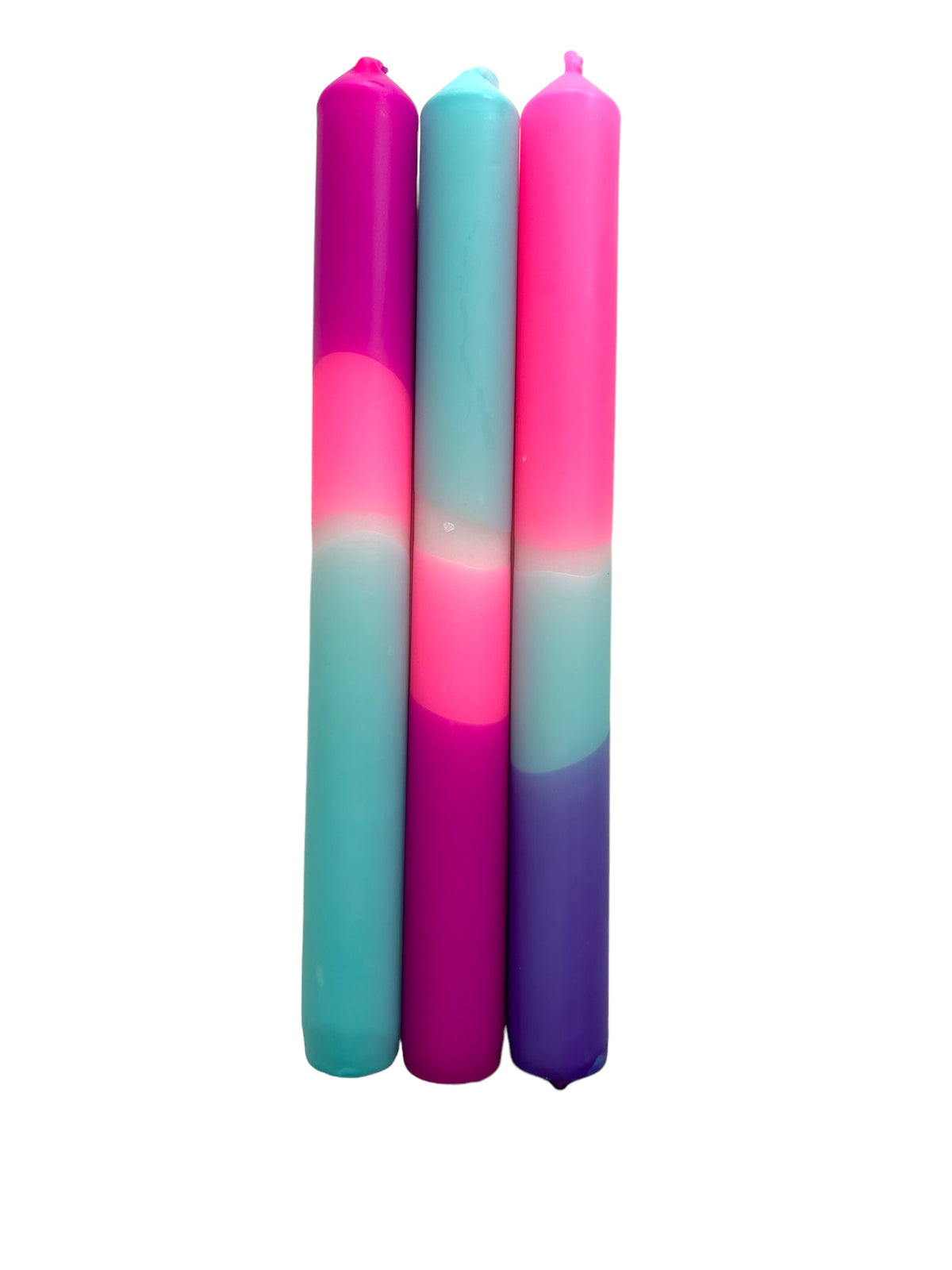 JEWEL TIDES - Dip Dye Dinner Candle Trio