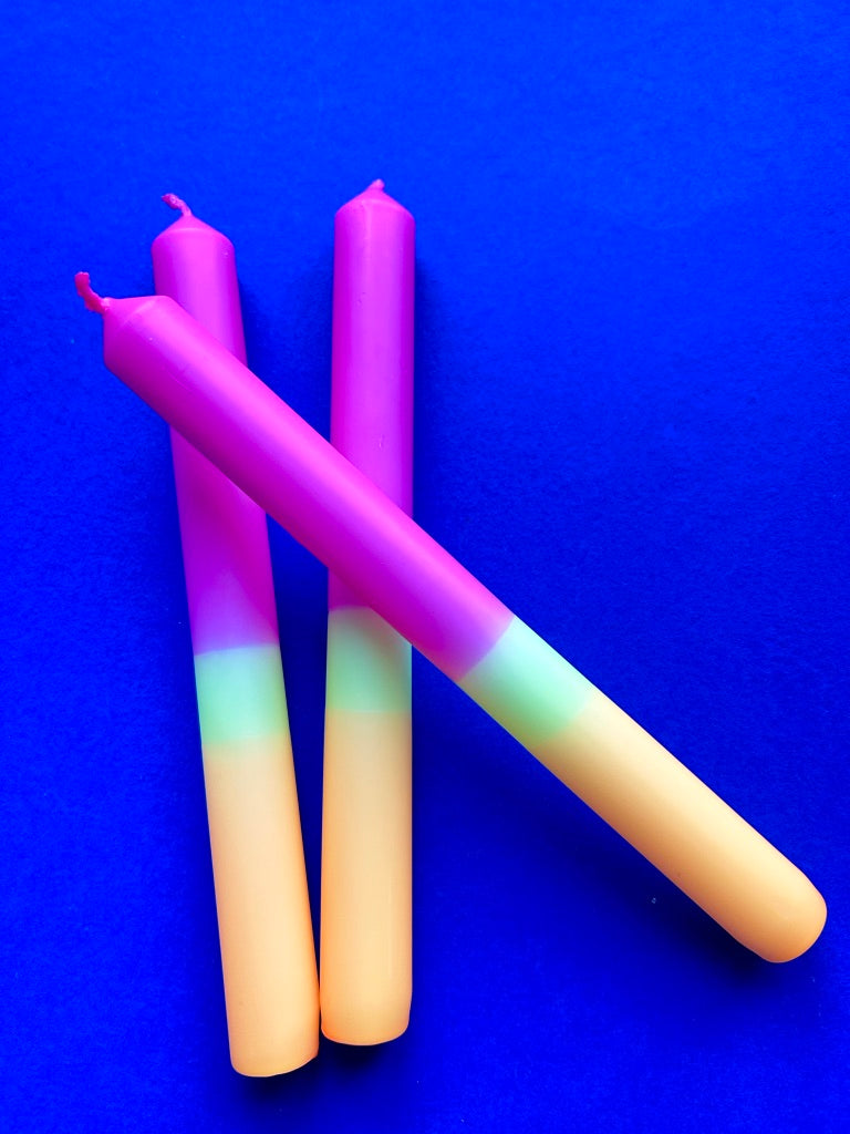 TEQUILA SUNSET - Dip Dye Dinner Candle Trio