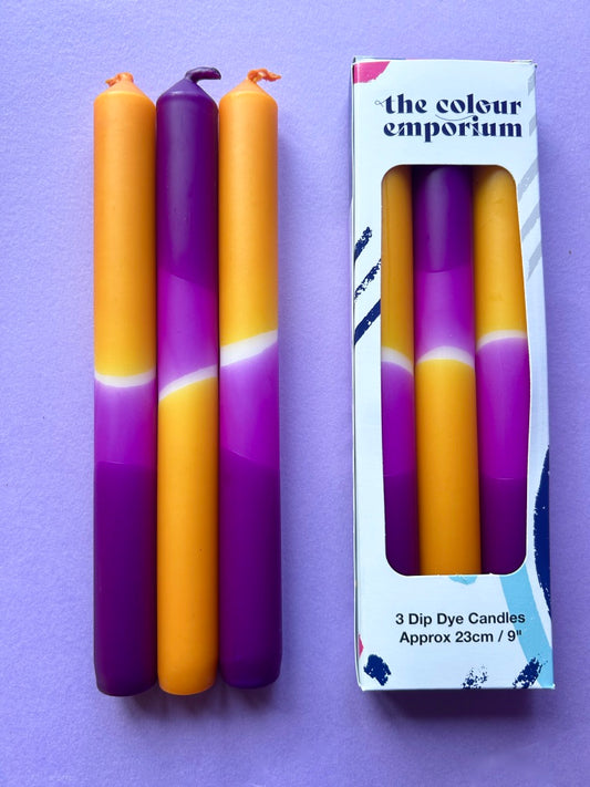 VIVIENNE Dip Dye Dinner Candles Trio