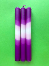 Load image into Gallery viewer, PARMA VIOLETS Dip Dye Dinner Candle Trio
