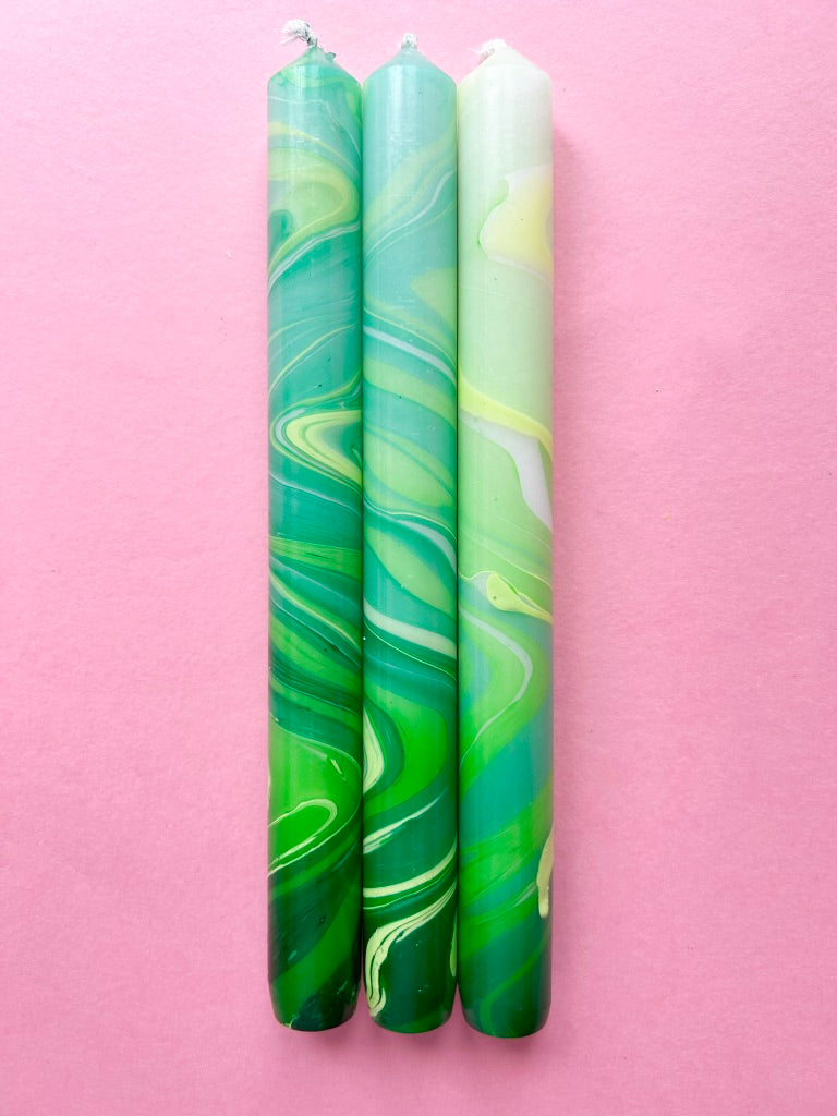 GREEN LEAVES - MARBLED