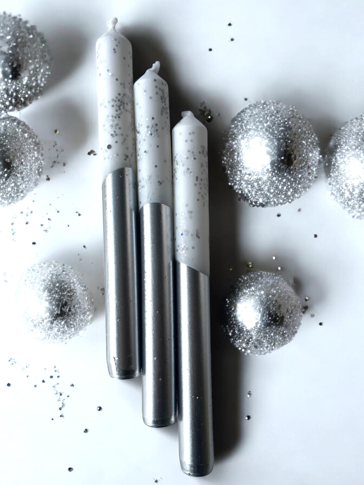 MIRRORBALL Dip Dye Dinner Candle Trio