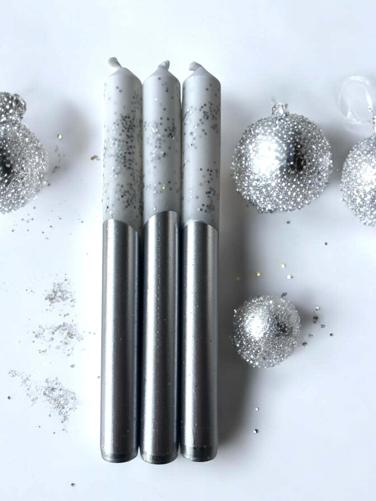 MIRRORBALL Dip Dye Dinner Candle Trio
