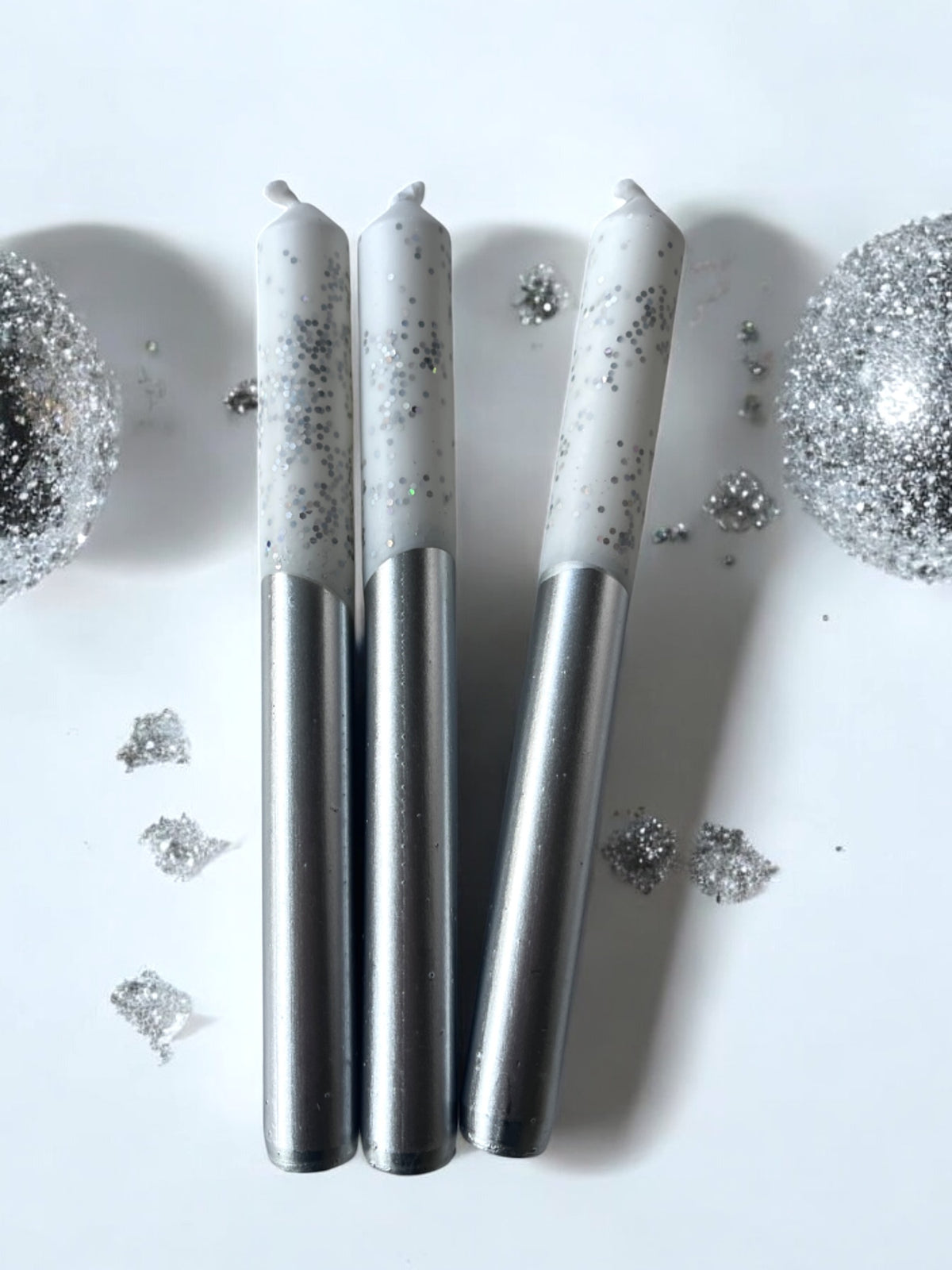 MIRRORBALL Dip Dye Dinner Candle Trio