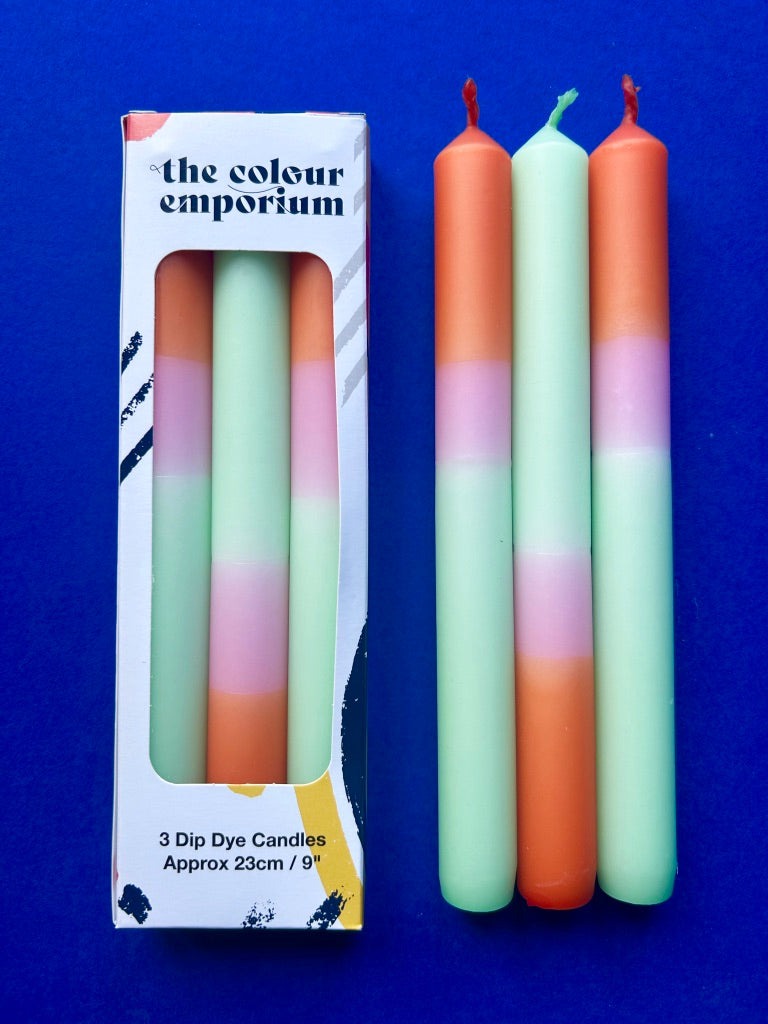 FISHERMAN'S FRIEND Dip Dye Dinner Candles Trio
