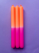 Load image into Gallery viewer, PEACH MELBA Dip Dye Dinner Candles Trio

