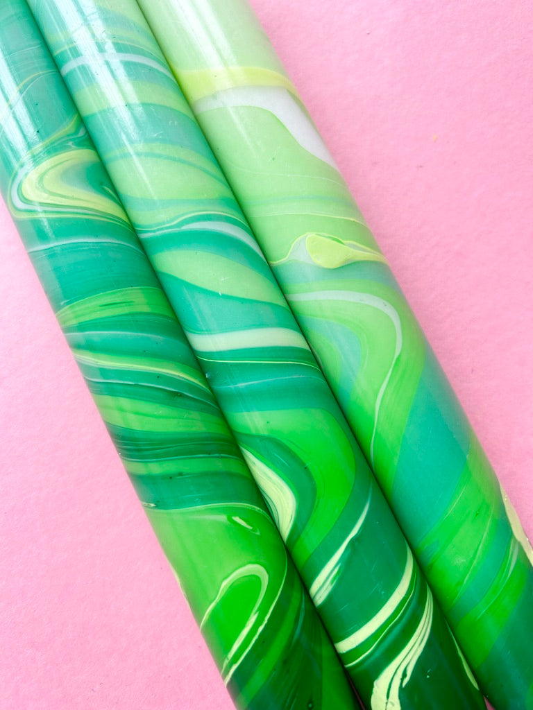 GREEN LEAVES - MARBLED