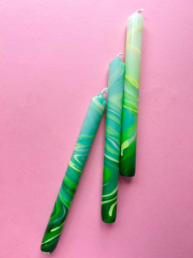 GREEN LEAVES - MARBLED