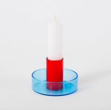 Load image into Gallery viewer, Duo Tone Glass Candle Holder
