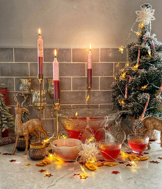 SUGAR AND SPICE Dip Dye Dinner Candle Trio
