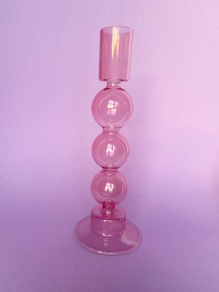 Glass Bubble Candleholder
